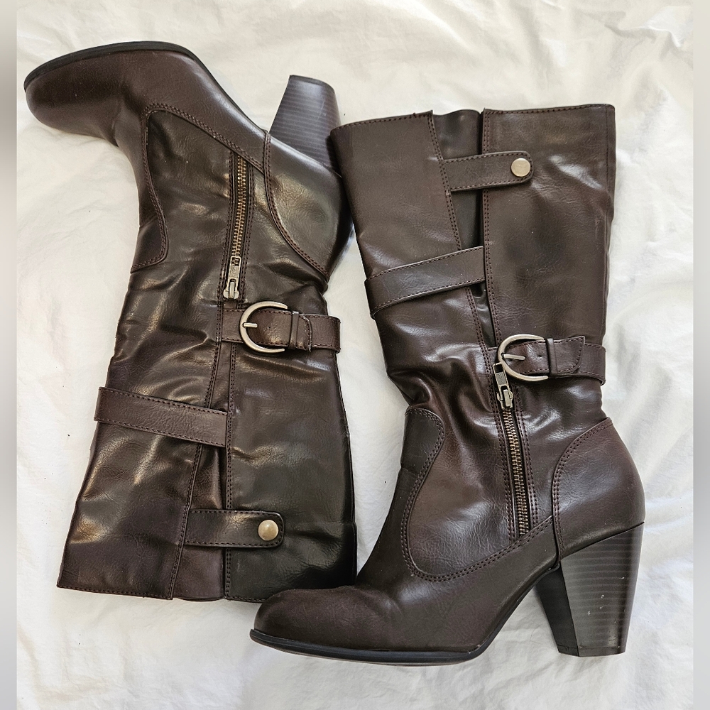 Liz & Co Wide Calf 3inch Heeled Boots